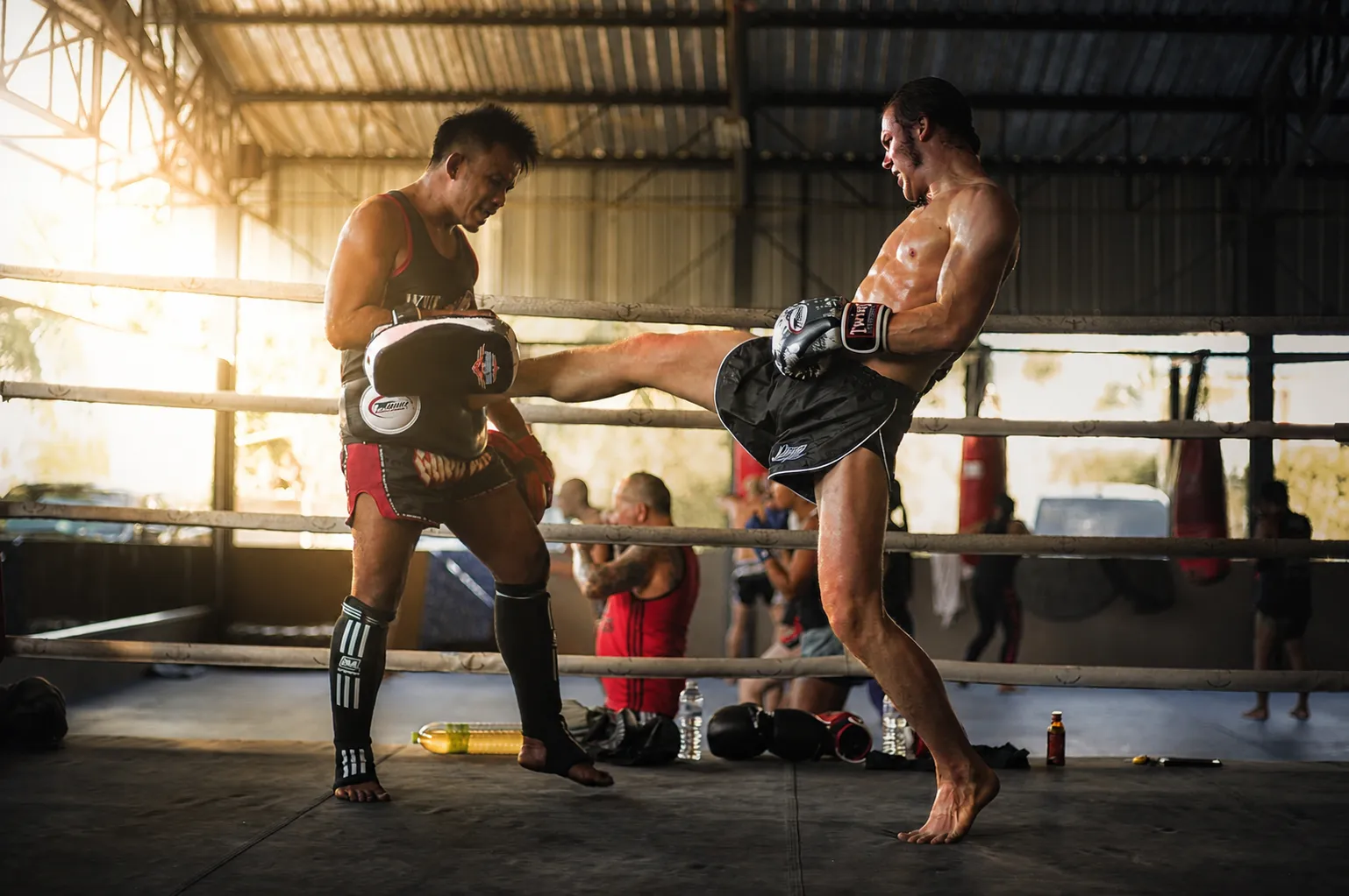 Chris im Training in Thailand